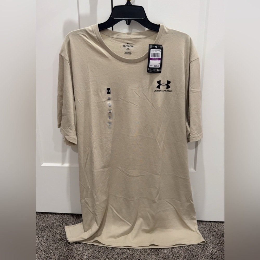 Under Armour Light Tan Crewneck Tee